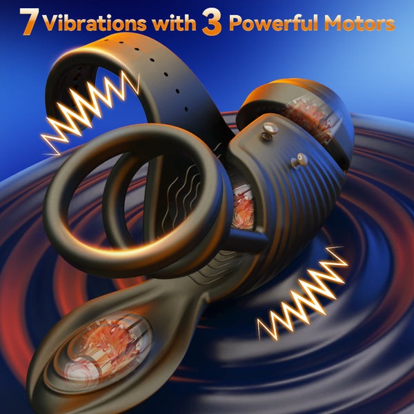 🔥2024Hot Sale - Delay Ejaculation Desensitization Training 7 Vibration Masturbation Penis Vibrator