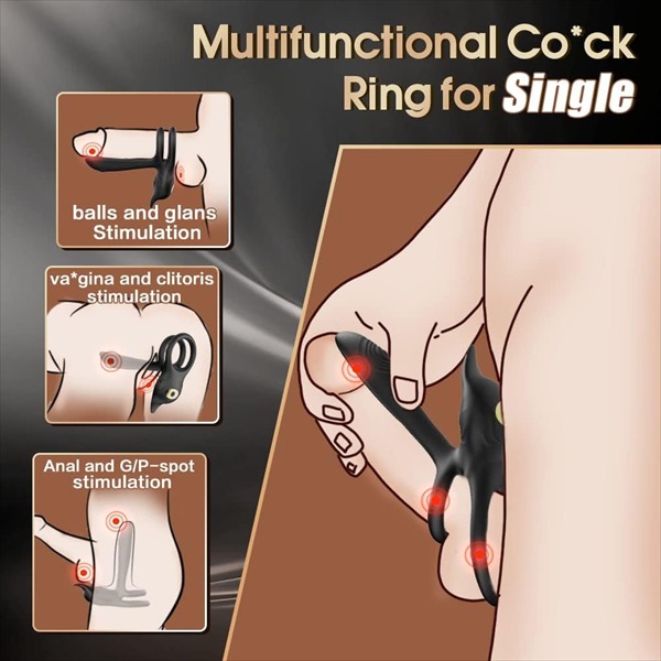 🔥🔥Multifunctional 3 In 1 Penis Ring Vibrator