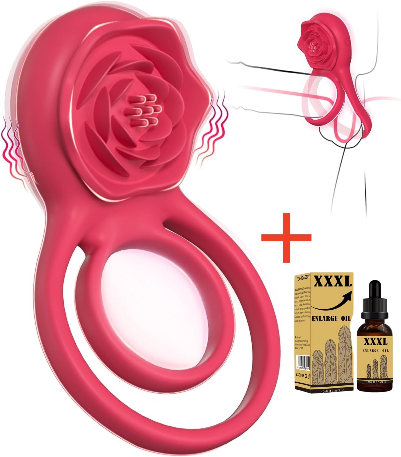 🔥Rose Shaped Vibrating Cock Ring