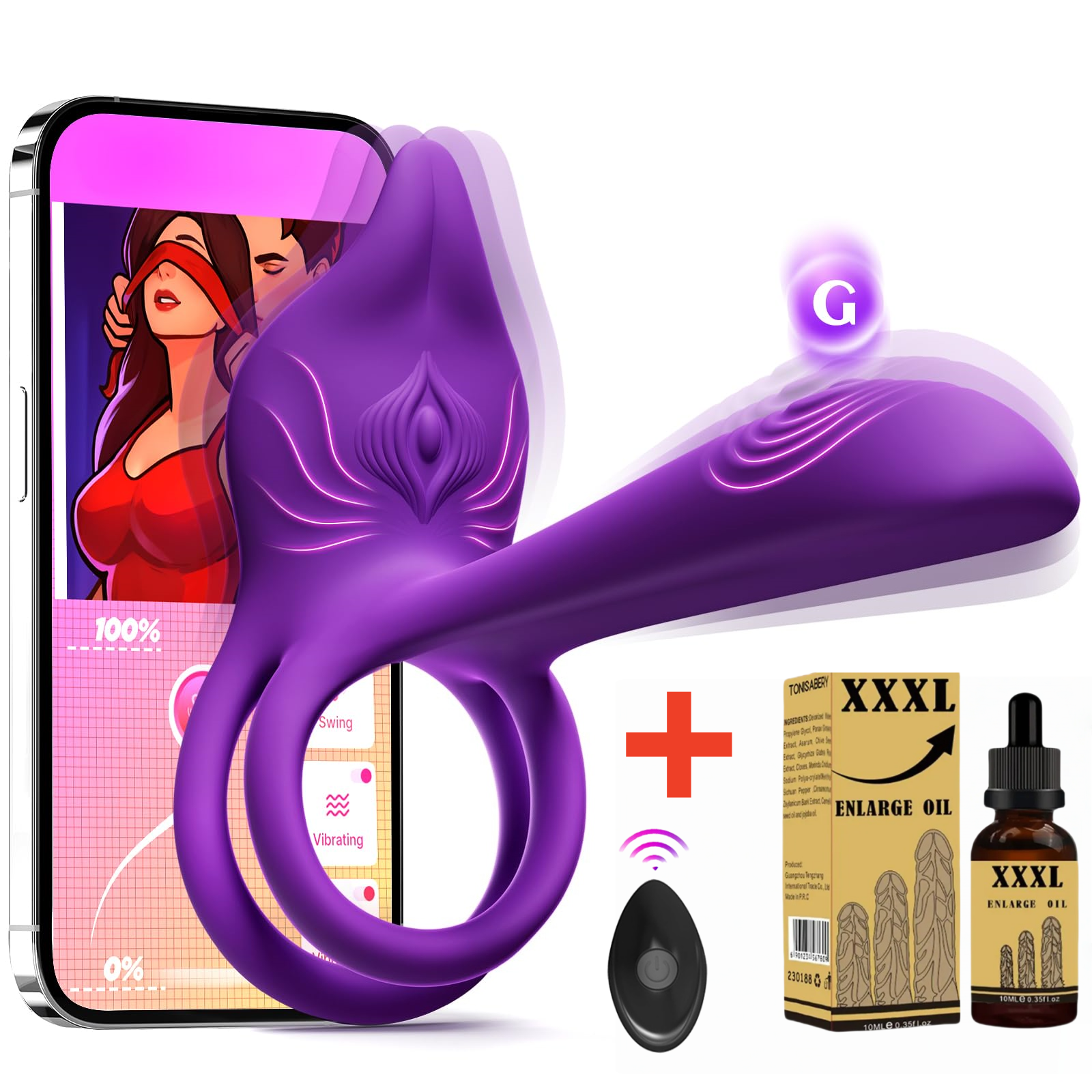 😍2025 Hot-Selling Couple's Toy🎁 – 💋4-in-1 Vibrating Penis Sleeve🚀