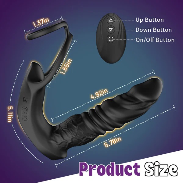 😍2025 Newest Prostate Massager - 5 in 1 Vibrating Anal Plug Dildo Shaped Vibrator💖
