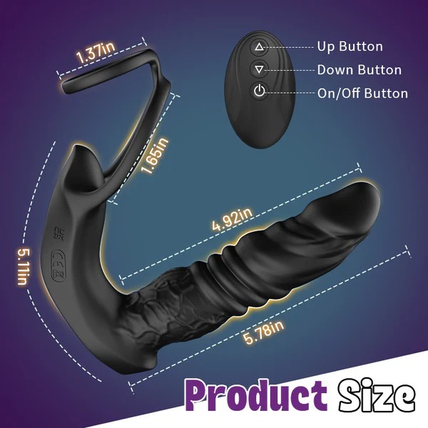 😍2025 Newest Prostate Massager - 5 in 1 Vibrating Anal Plug Dildo Shaped Vibrator💖