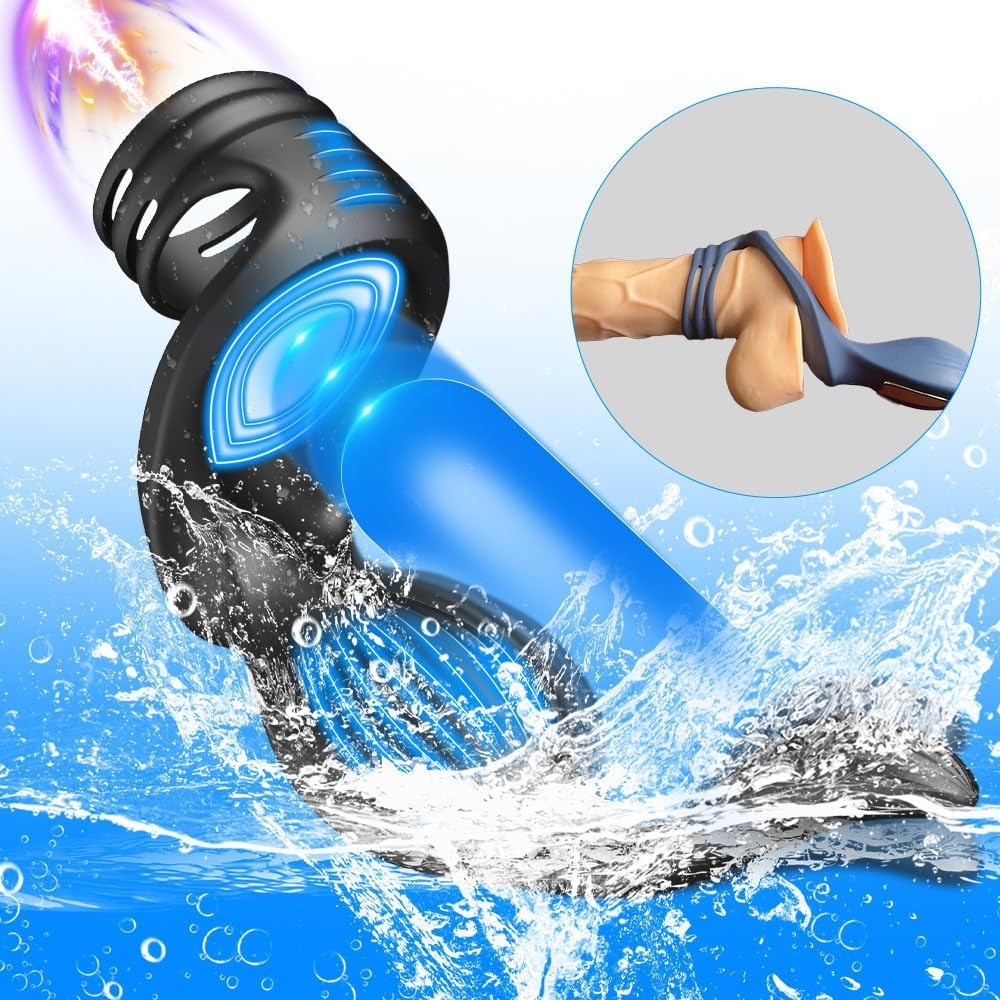 😍Vibrating penis ring anal plug💥-💖Male sex toys adult toys penis ring✨