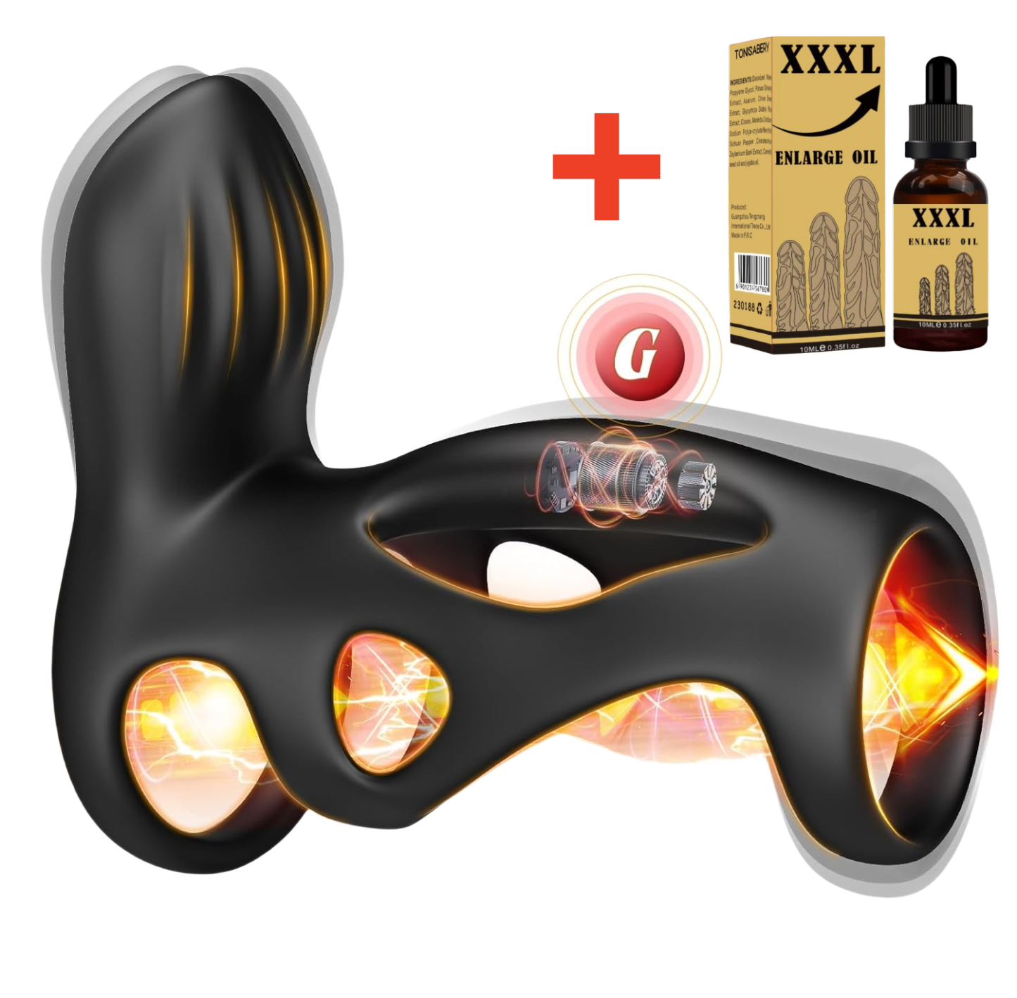 👑2025 Hot Sale Vibrating Cock Ring Sleeve🎁 - 😍Dual Motor Extender💖