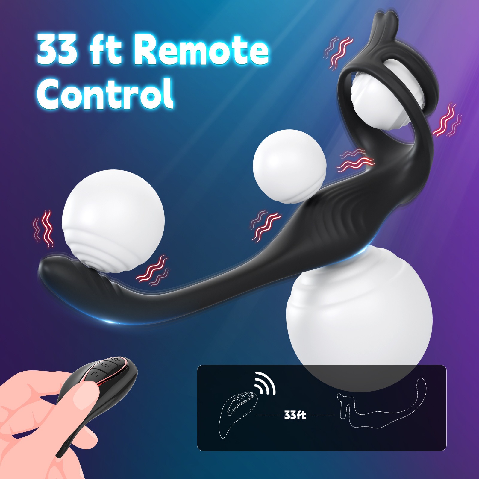 😍Vibrating Prostate Anal Massager💥-💖Male Sex Toys Adult Toys Penis Ring✨