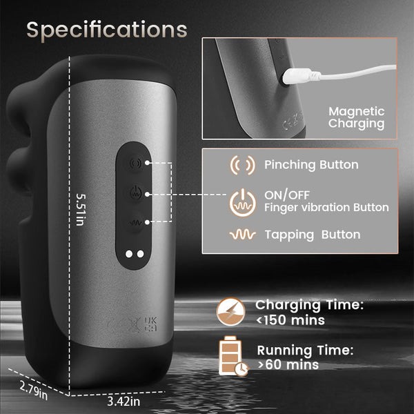 😍Men's Massager - Finger Pinchin Tapping Penis Vibrator