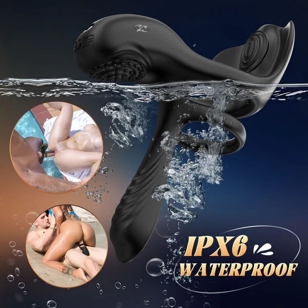 😍2 IN 1 for Couple - 10 Vibrations Penis Ring & Sleeve 