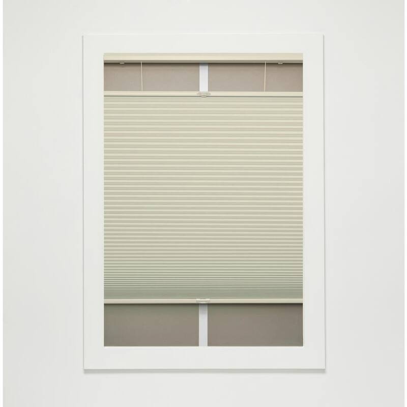 Cut-to-Width Alabaster Cordless Down Bottom Up Blackout Eco Polyester Cellular Shade 71 in. W x 72 in. L-Paradise Island Wear