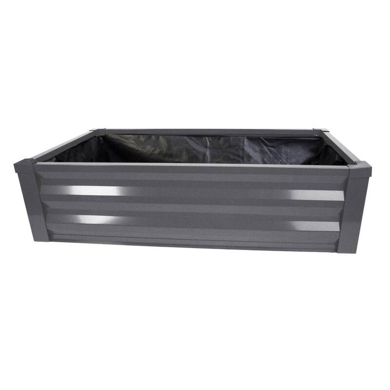 Antique Iron Metal Raised Garden Planter with Liner-Paradise Island Wear