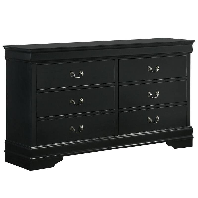 Ellington 77 in. H x 59 in. W x 17 in. D 6-Drawer Dresser in Black-Paradise Island Wear