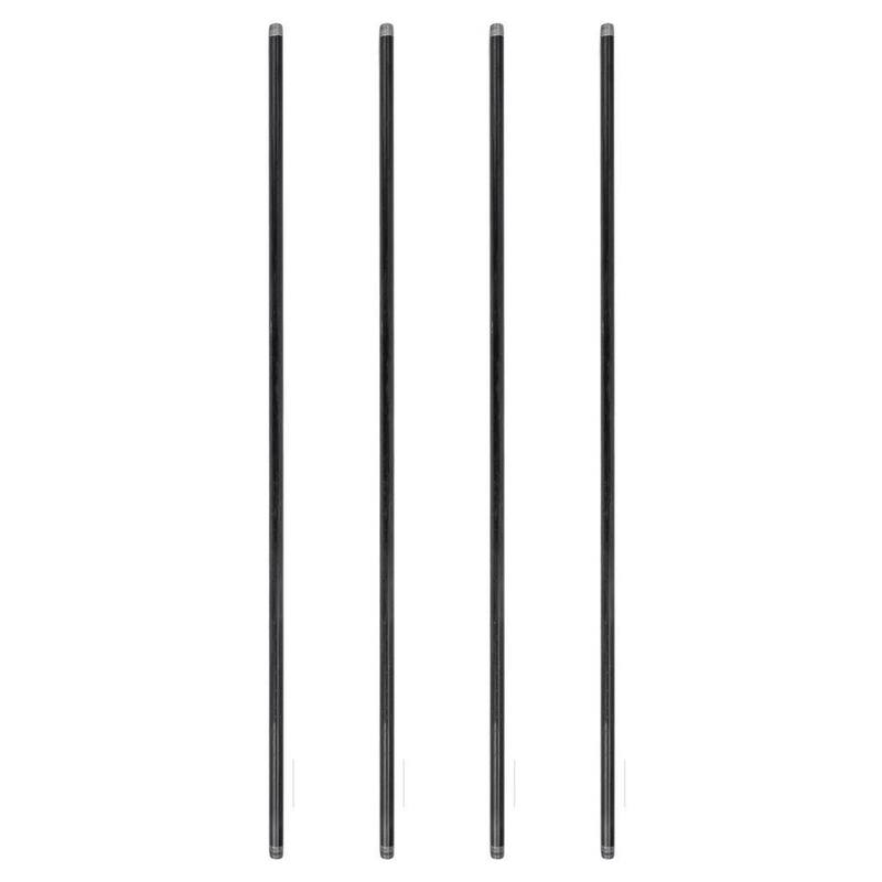 1/2 in. x 48 in. Black Industrial Steel Grey Plumbing Pipe (4-Pack)-Paradise Island Wear