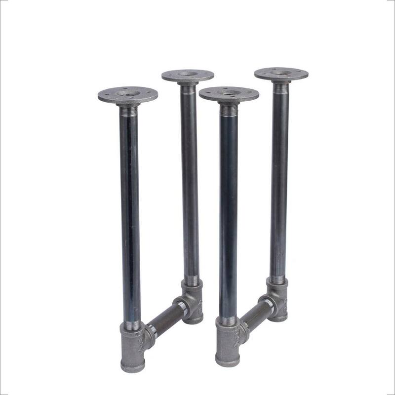 3/4 in. x 1.3 ft. Heavy-Duty Industrial Black Pipe Bench Kit-Paradise Island Wear