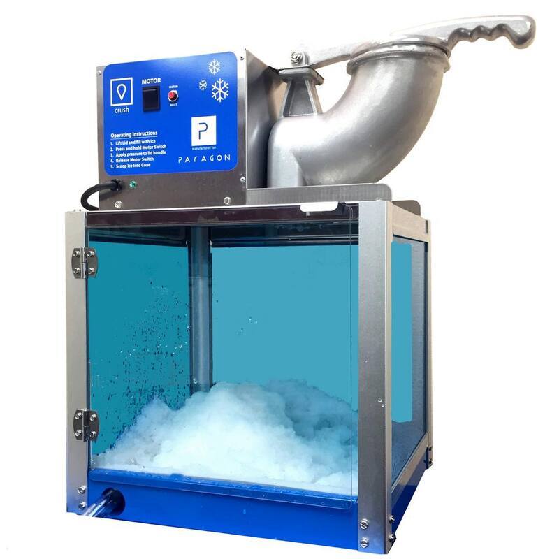 8000 oz. Blue Stainless Countertop Snow Cone Machine-Paradise Island Wear