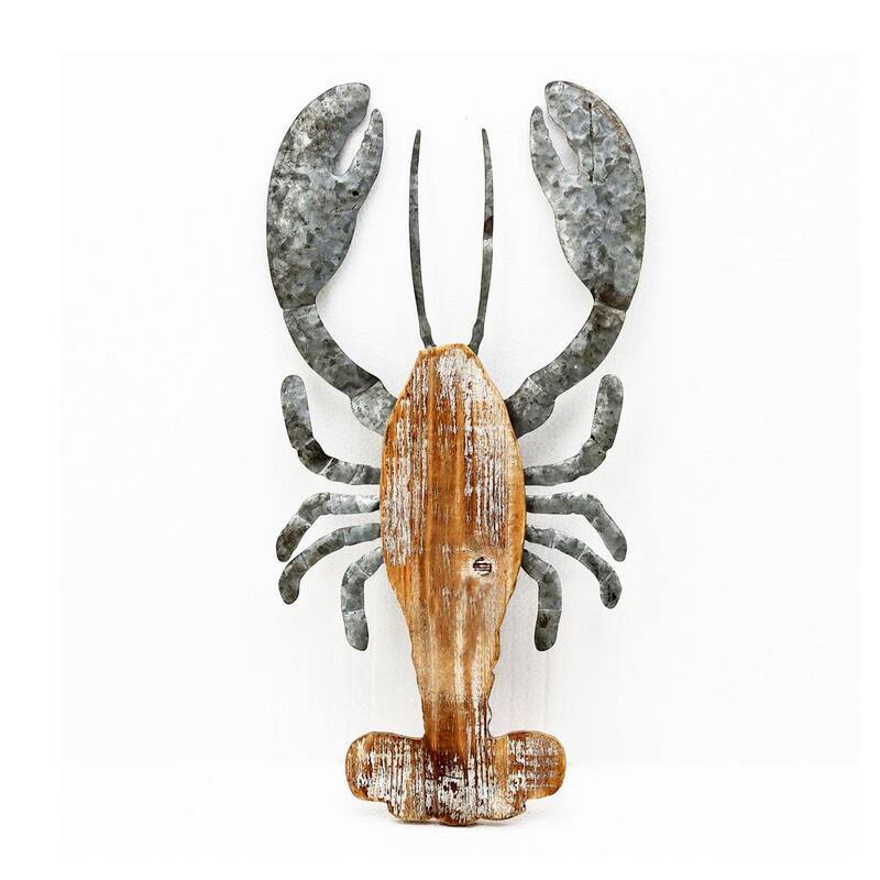 Farmhouse Lobster or Shrimp Shaped Wood Decorative Sign-Paradise Island Wear