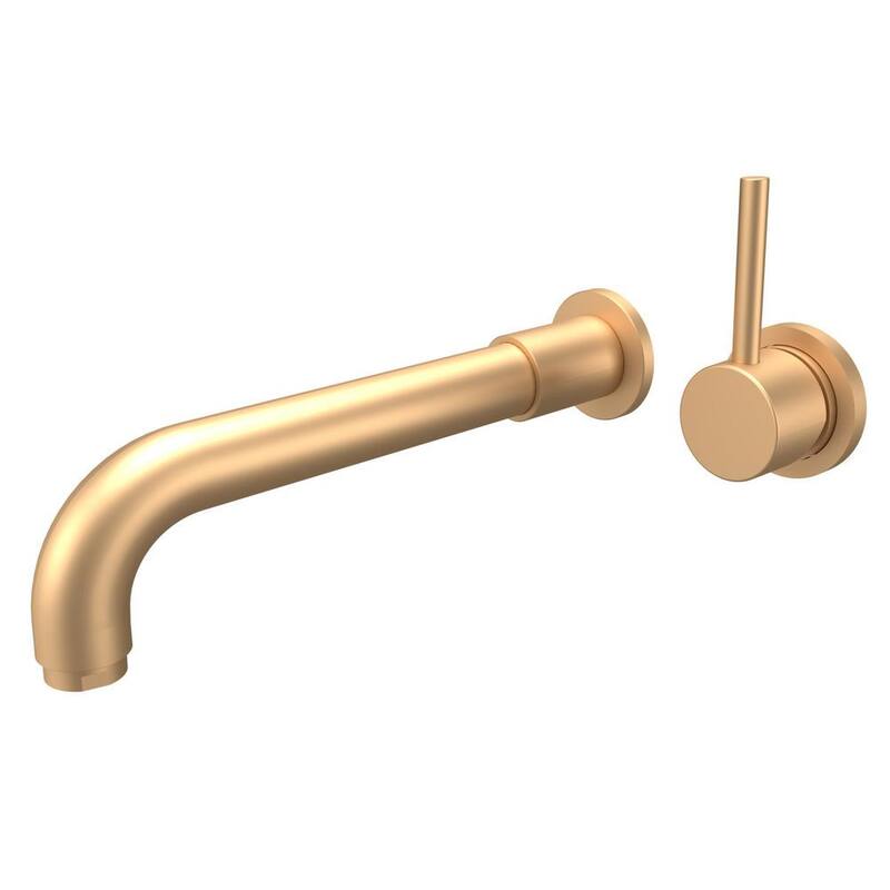Single-Handle Wall Mount Roman Tub Faucet in Brushed Gold-Paradise Island Wear