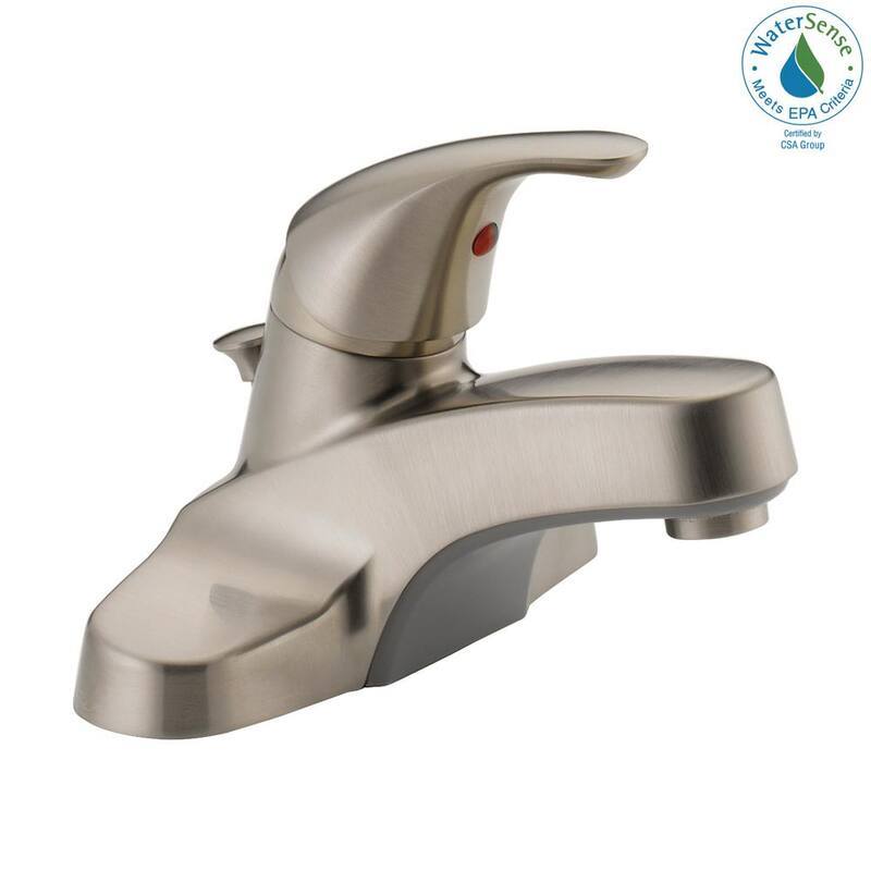 Core 4 in. Single-Handle Bathroom Faucet in Brushed Nickel-Paradise Island Wear
