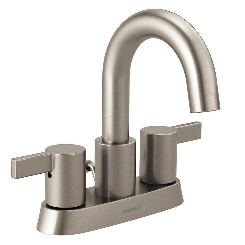 Precept 4 in. Centerset 2-Handle Bathroom Faucet in Brushed Nickel-Paradise Island Wear