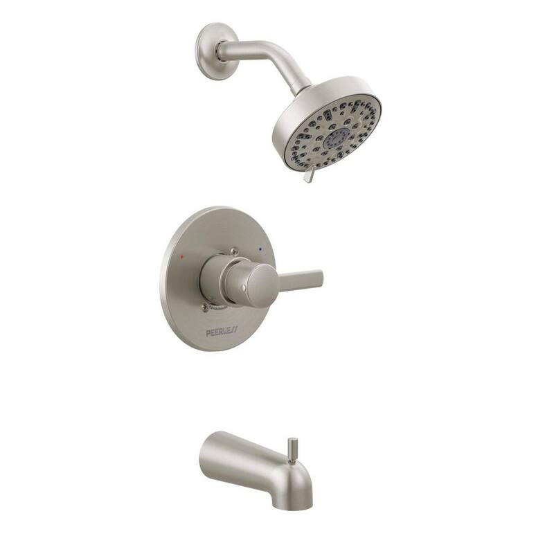 Precept 1-Handle Wall-Mount Tub and Shower Faucet Trim Kit in Brushed Nickel (Valve Not Included)-Paradise Island Wear