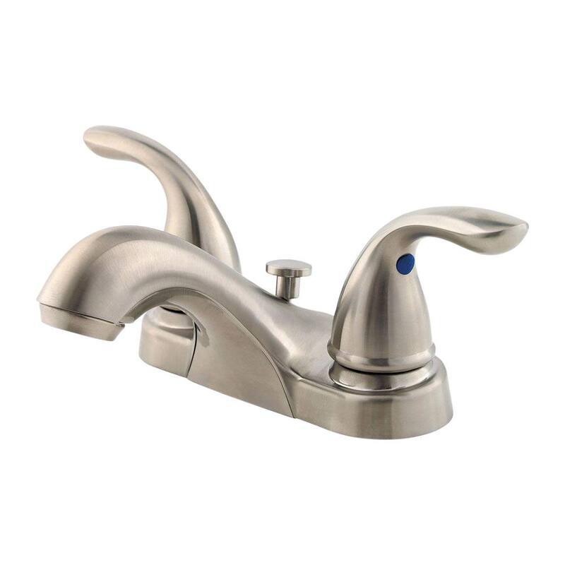 4 in. Centerset Double Handle Bathroom Faucet in Brushed Nickel-Paradise Island Wear