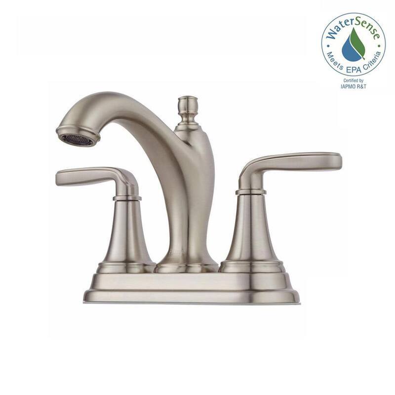 4 in. 2-Handle Bathroom Faucet in Brushed Nickel-Paradise Island Wear