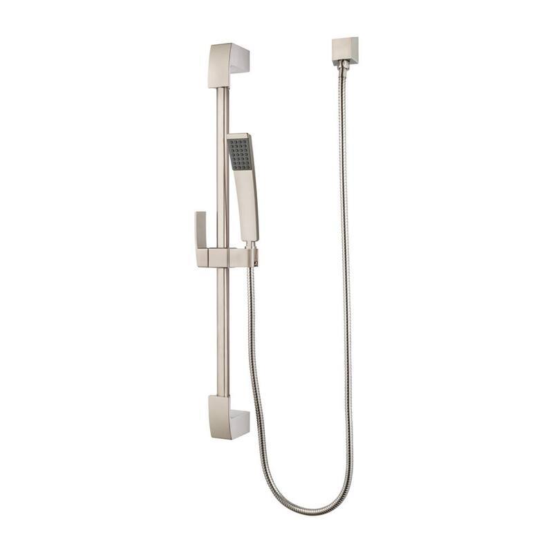 1-Spray Slide Bar Hand Shower Trim Kit in Brushed Nickel (Valve Not Included)-Paradise Island Wear