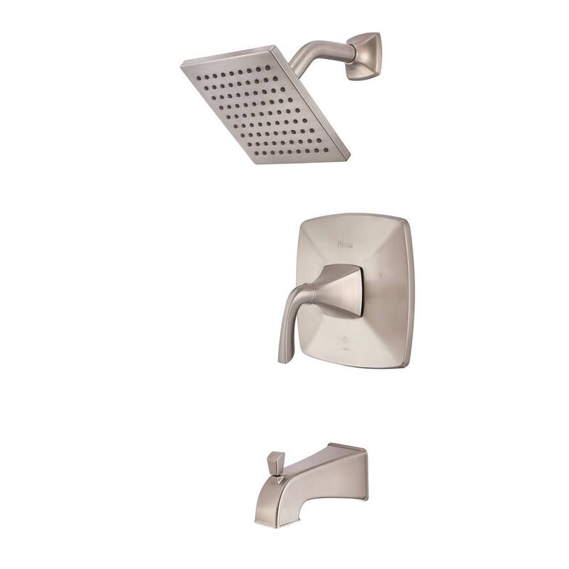 Bronson 1-Handle Tub and Shower Faucet Trim Kit in Brushed Nickel (Valve Not Included)-Paradise Island Wear