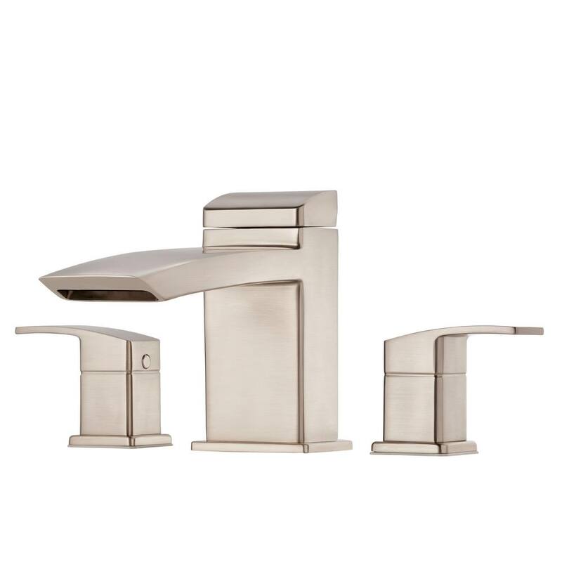 2-Handle Deck Mount Roman Tub Faucet Trim Kit in Brushed Nickel (Valve Not Included)-Paradise Island Wear
