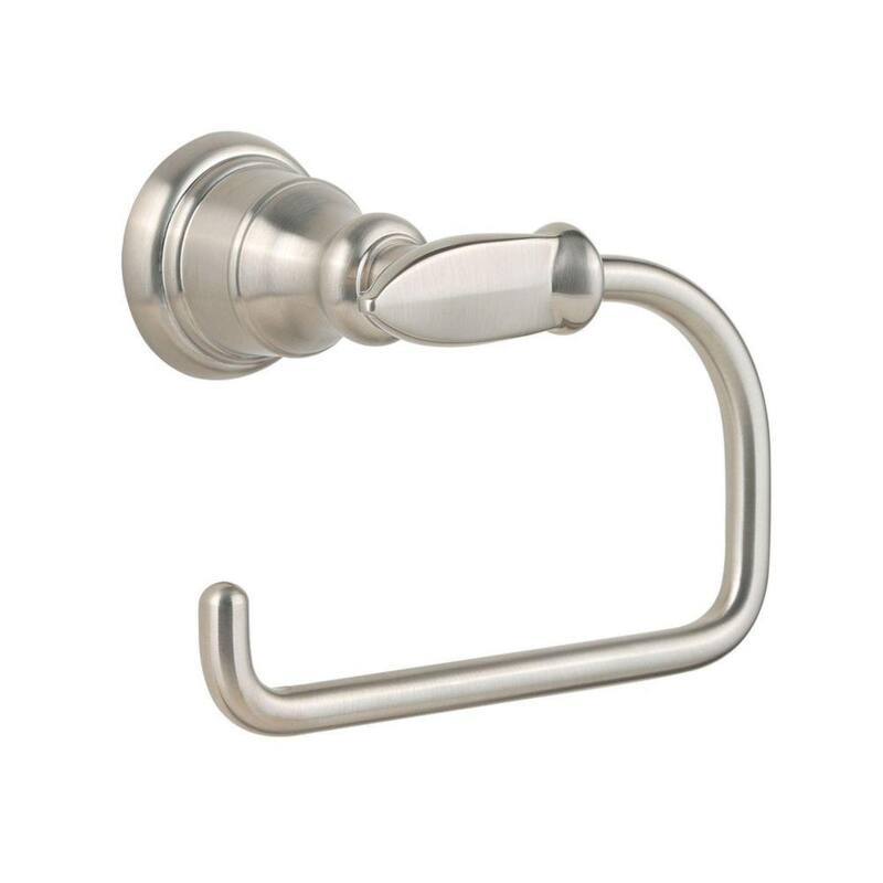 Single Post Toilet Paper Holder in Brushed Nickel-Paradise Island Wear