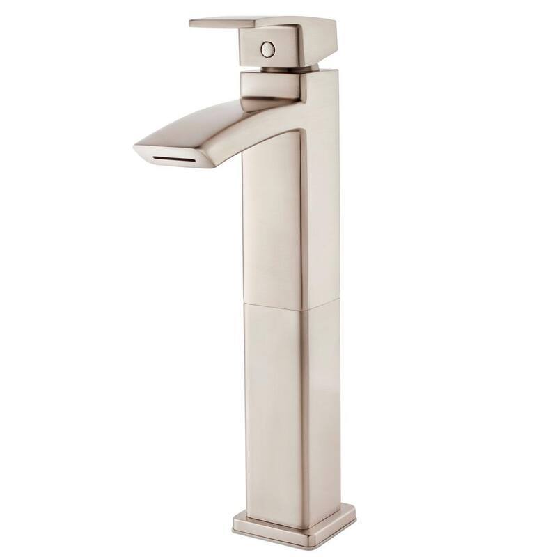 Single-Handle Vessel Bathroom Faucet in Brushed Nickel-Paradise Island Wear