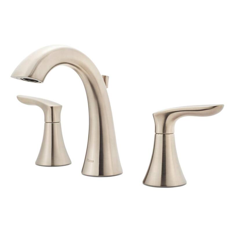 8 in. Widespread Double Handle Bathroom Faucet in Brushed Nickel-Paradise Island Wear