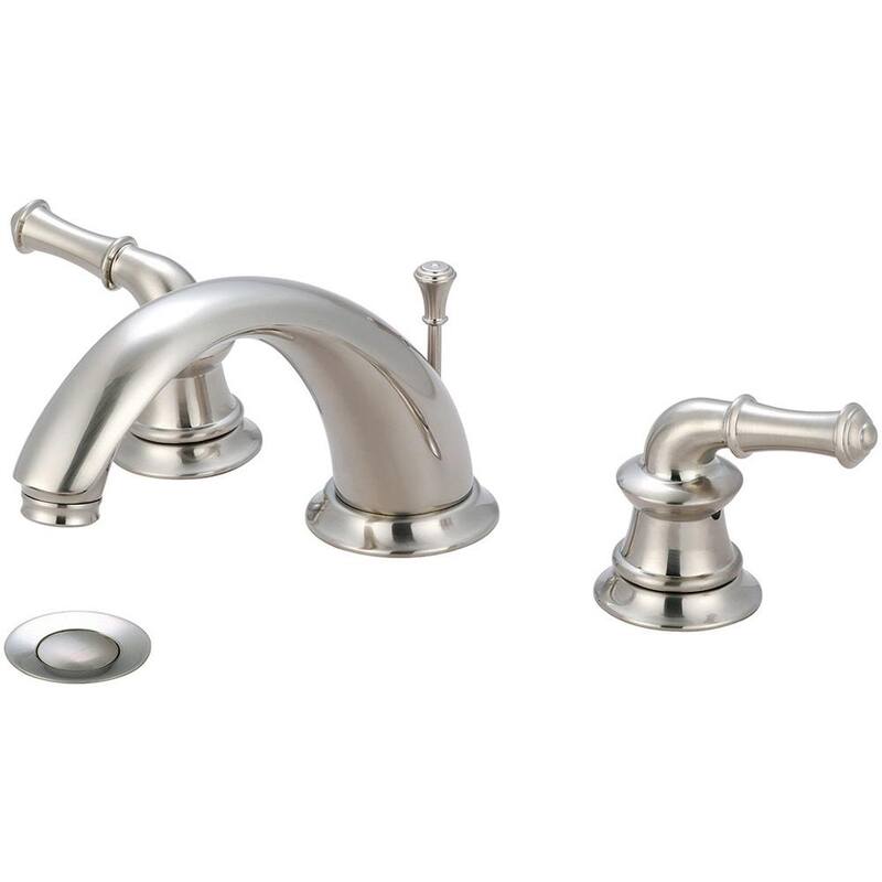 8 in. Widespread 2-Handle Bathroom Faucet with Drain in Brushed Nickel-Paradise Island Wear