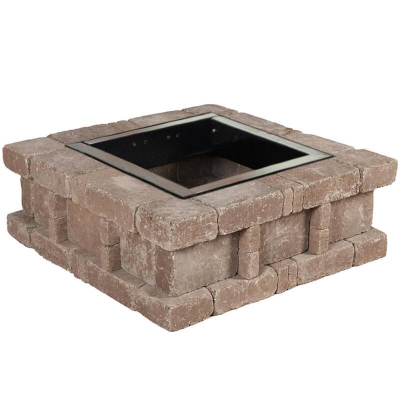 38.5 in. x 14 in. Concrete Fire Pit Kit No. 2 in Cafe-Paradise Island Wear