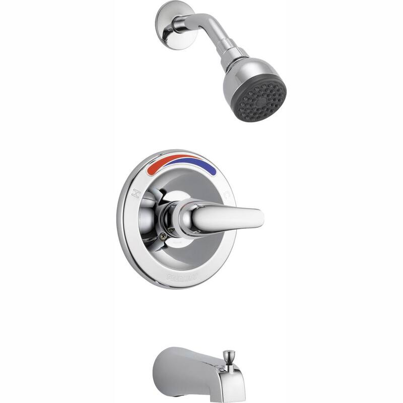 Single-Handle Tub and Shower Faucet Trim Kit in Chrome (Valve Not Included)-Paradise Island Wear