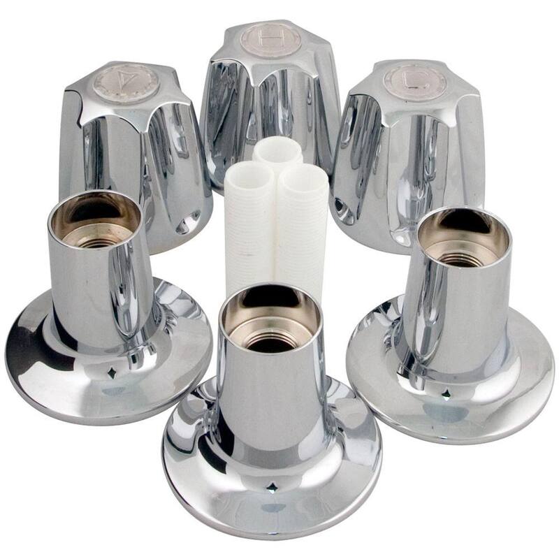 3-Handle Tub and Shower Faucet Trim Kit in Polish Chrome (Valve Not Included)-Paradise Island Wear