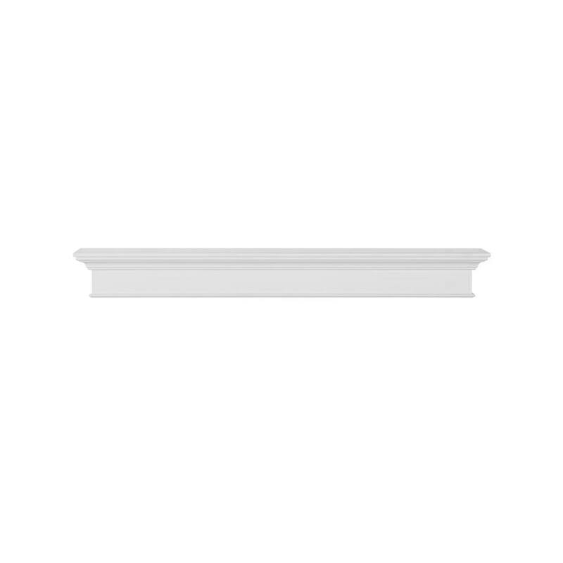 4 ft. Crisp White Finish Cap-Shelf Mantel-Paradise Island Wear