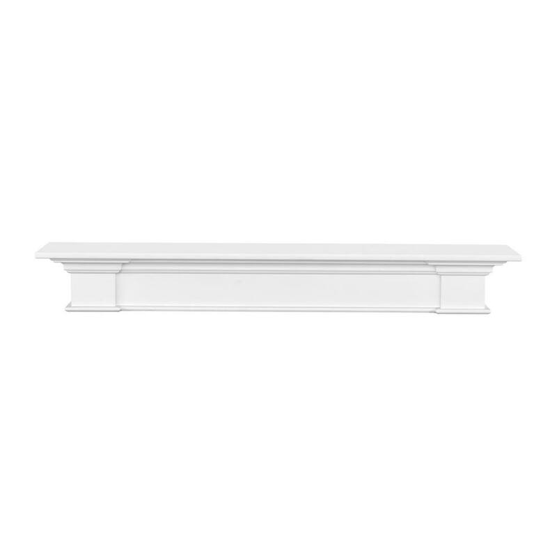 4 ft. Crisp White Finish Cap-Shelf Mantel-Paradise Island Wear