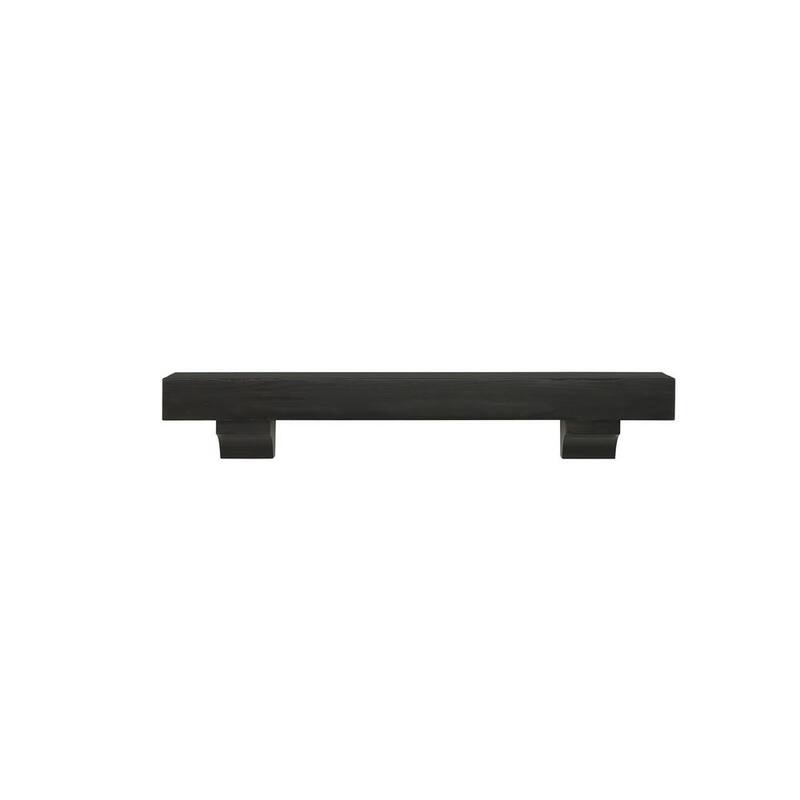 4 ft. Dark Roast Distressed Cap-Shelf Mantel-Paradise Island Wear