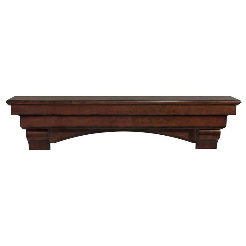5 ft. Distressed Cherry Finish Cap-Shelf Mantel-Paradise Island Wear