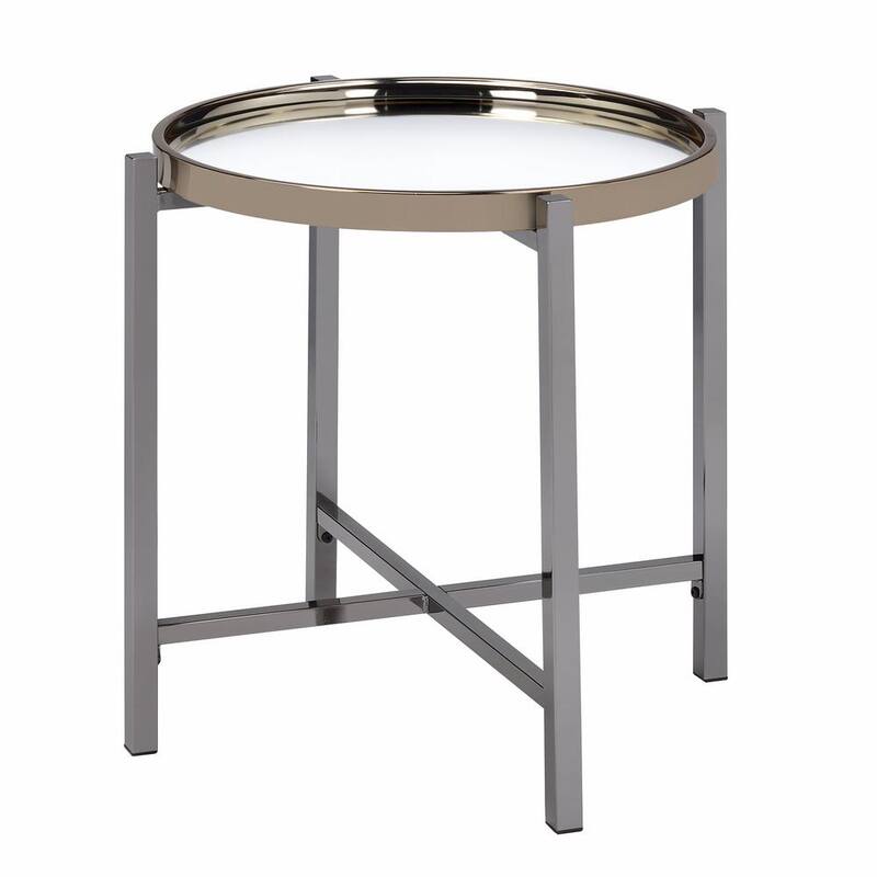 Monaco Gold/Slate Round End Table-Paradise Island Wear