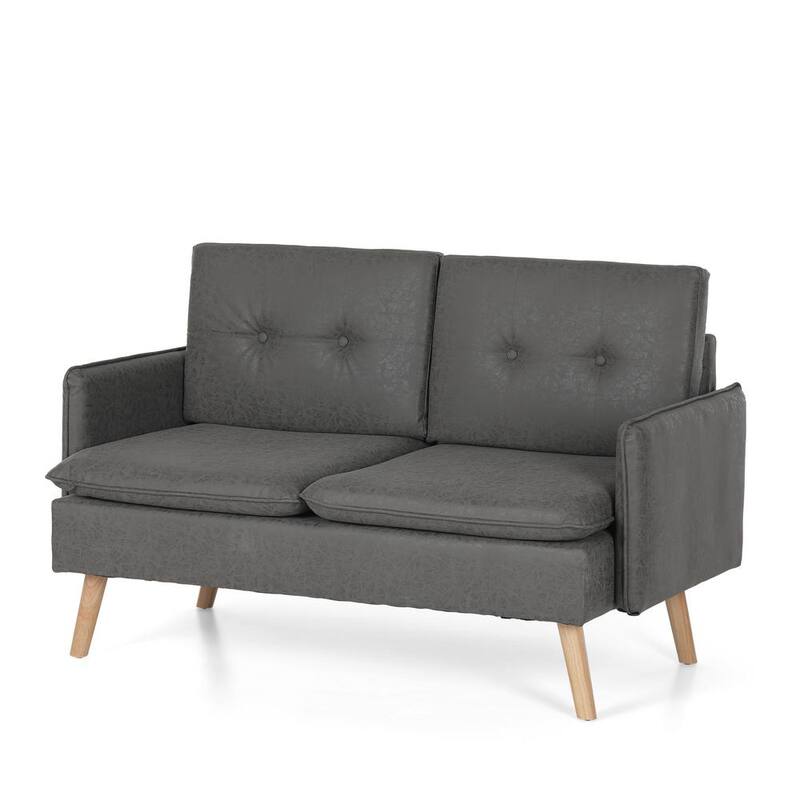 52.2 in. Leather 2-Seater Loveseat-Paradise Island Wear