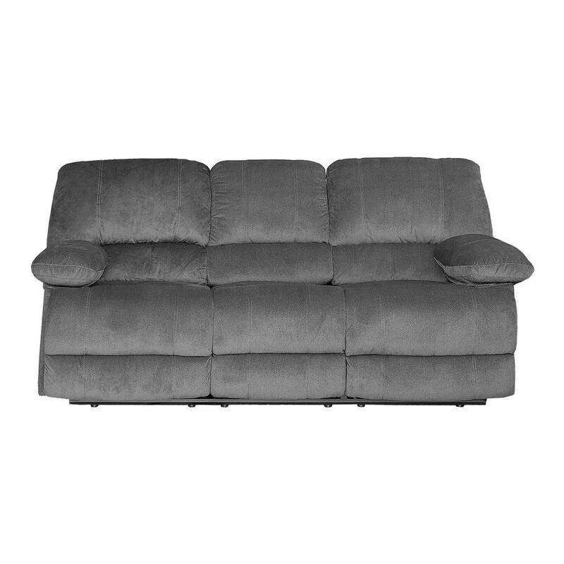 Sofa 80.7 in Grey sofa Striped Microfiber 3 seats Sofa WithRectangle L-Shaped Backrest-Paradise Island Wear