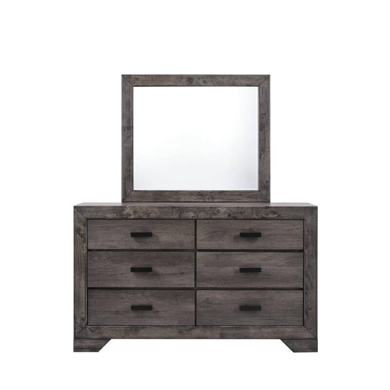 Grayson Gray Oak Dresser and Mirror Set-Paradise Island Wear