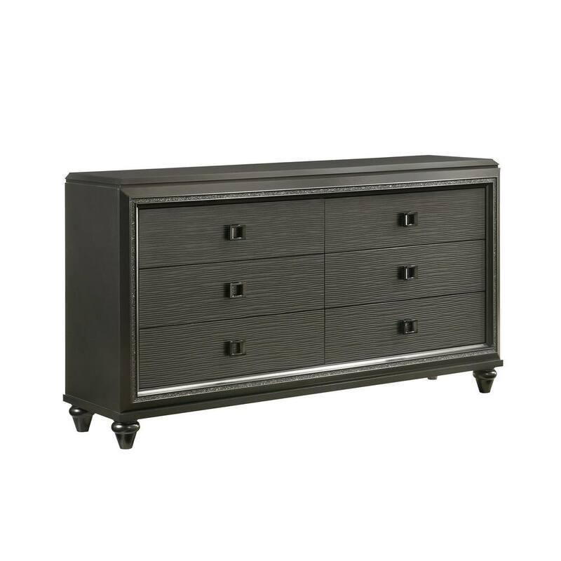Black 6-Drawer Dresser-Paradise Island Wear