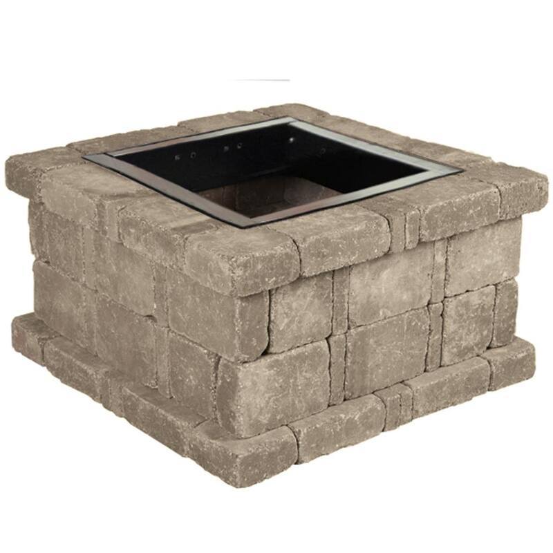 38.5 in. x 21 in. Concrete Fire Pit Kit No. 3 in-Paradise Island Wear