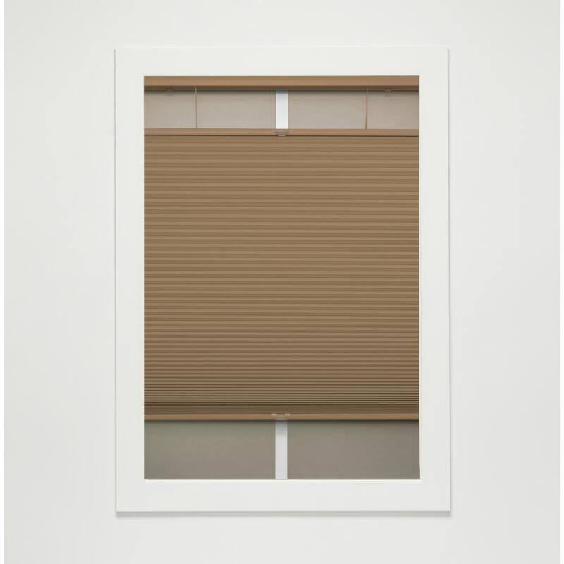 Cut-to-Width Latte Cordless Blackout Eco Polyester Down Bottom Up Cellular Shade 71.5 in. W x 84 in. L-Paradise Island Wear