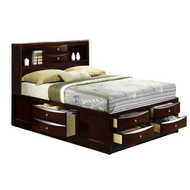 Madison Mahogany King Storage Bed-Paradise Island Wear