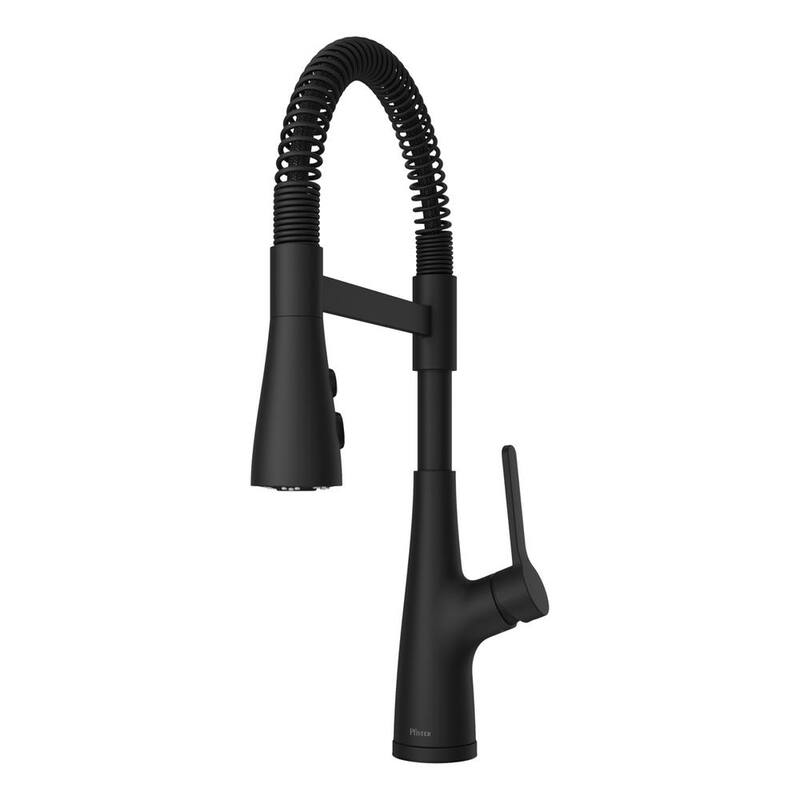 Neera Single-Handle Culinary Pull-Down Sprayer Kitchen Faucet in Matte Black-Paradise Island Wear
