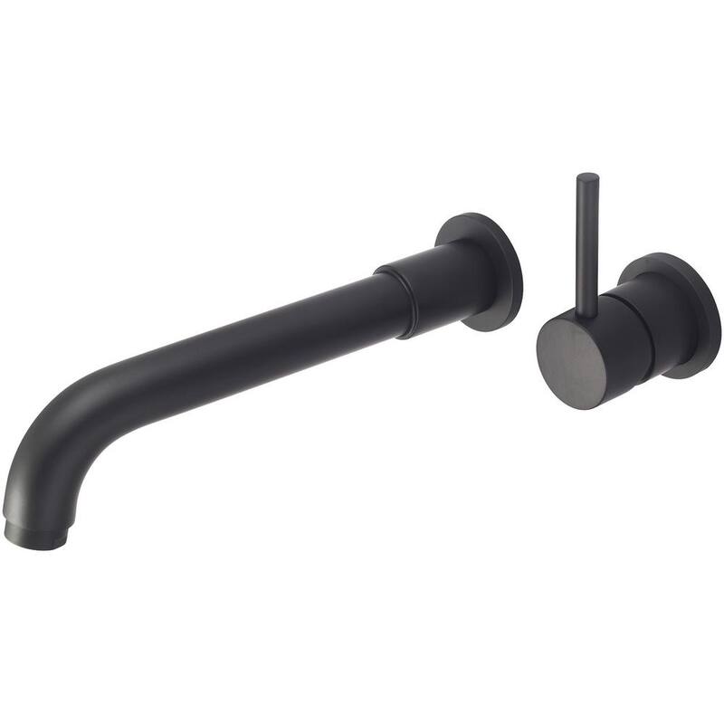 Single-Handle Wall Mount Roman Tub Faucet in Matte Black-Paradise Island Wear