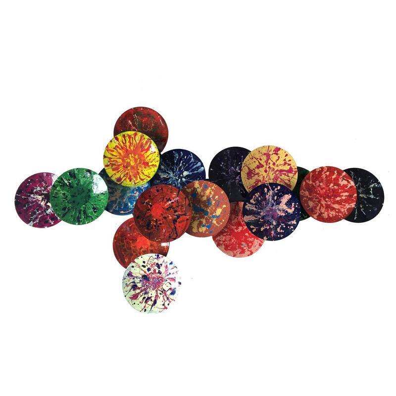 56.3 in. x 31.1 in. x 4.3 in. Metal Modern Multicolor Wall Mountable Original Artwork-Paradise Island Wear