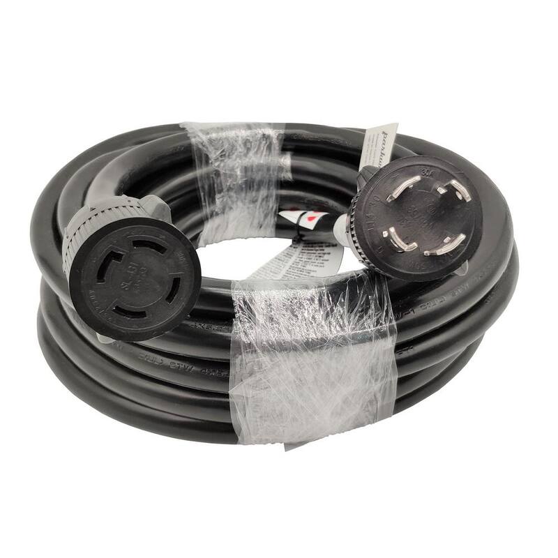 25 ft. 10/4 125-Volt/250-Volt 30 4-Prong L14-30 Generator Power Extension Cord ( L14-30P to L14-30R)-Paradise Island Wear